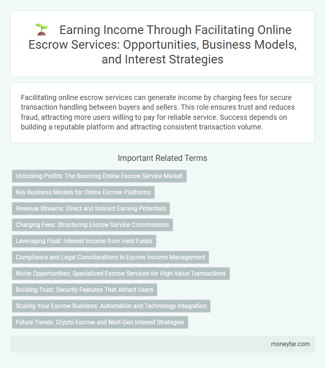 Earning Income Through Facilitating Online Escrow Services: Opportunities, Business Models, and Interest Strategies