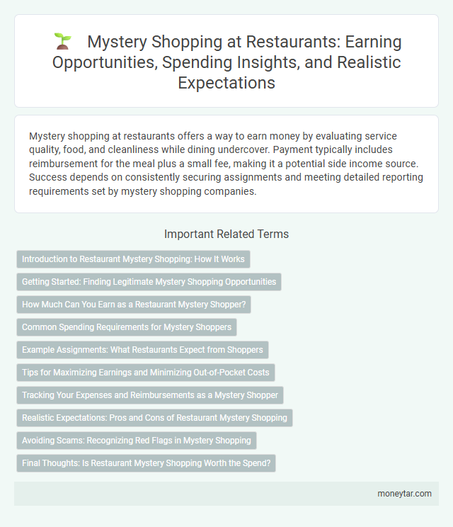 Mystery Shopping at Restaurants: Earning Opportunities, Spending Insights, and Realistic Expectations