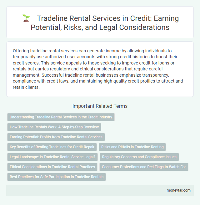 Tradeline Rental Services in Credit: Earning Potential, Risks, and Legal Considerations