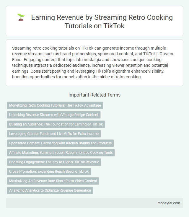 Earning Revenue by Streaming Retro Cooking Tutorials on TikTok