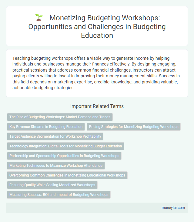 Monetizing Budgeting Workshops: Opportunities and Challenges in Budgeting Education