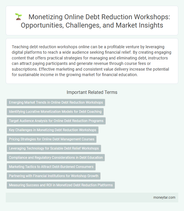 Monetizing Online Debt Reduction Workshops: Opportunities, Challenges, and Market Insights