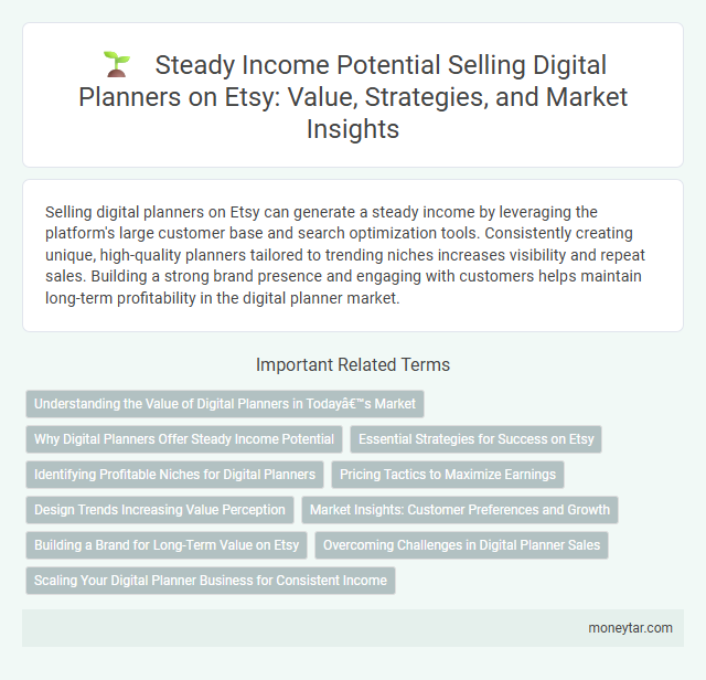 Steady Income Potential Selling Digital Planners on Etsy: Value, Strategies, and Market Insights