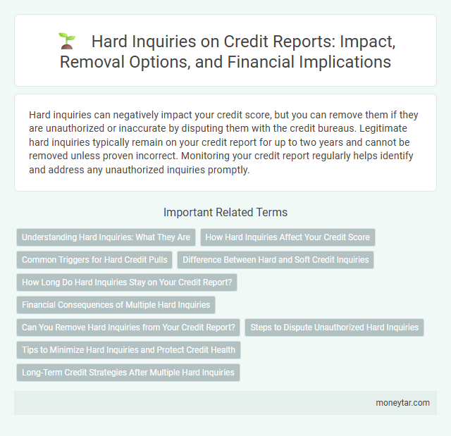 Hard Inquiries on Credit Reports: Impact, Removal Options, and Financial Implications