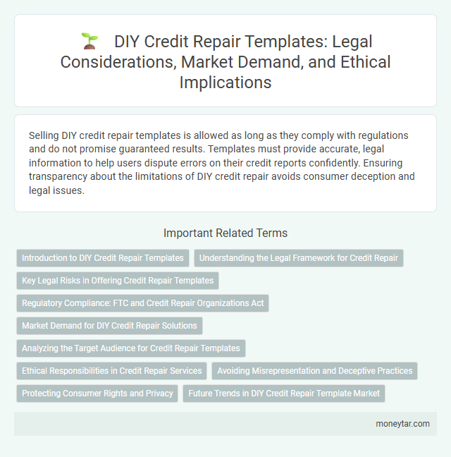 DIY Credit Repair Templates: Legal Considerations, Market Demand, and Ethical Implications