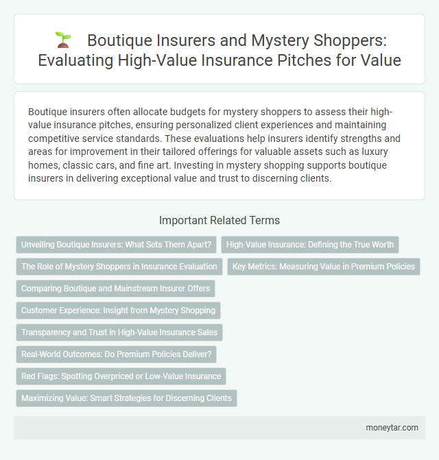 Boutique Insurers and Mystery Shoppers: Evaluating High-Value Insurance Pitches for Value