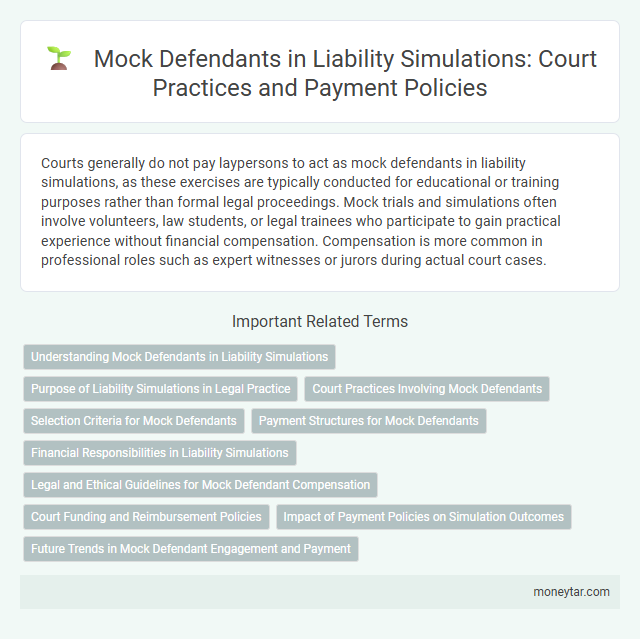 Mock Defendants in Liability Simulations: Court Practices and Payment Policies