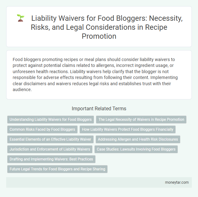 Liability Waivers for Food Bloggers: Necessity, Risks, and Legal Considerations in Recipe Promotion