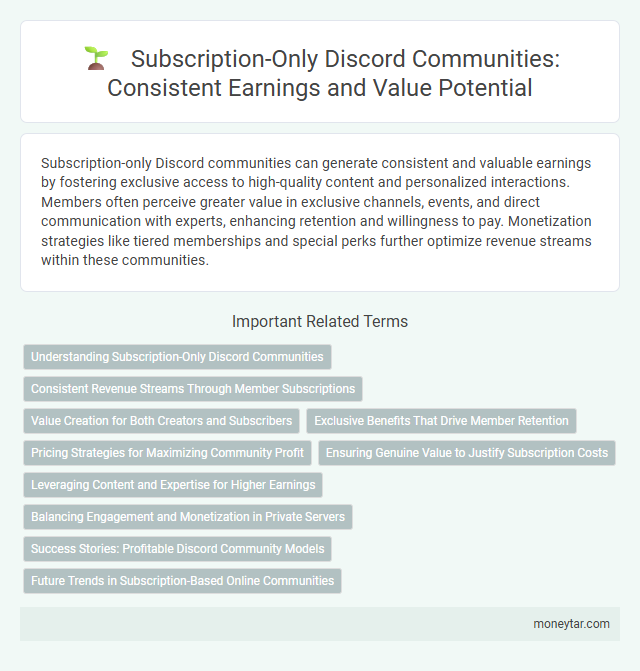 Subscription-Only Discord Communities: Consistent Earnings and Value Potential