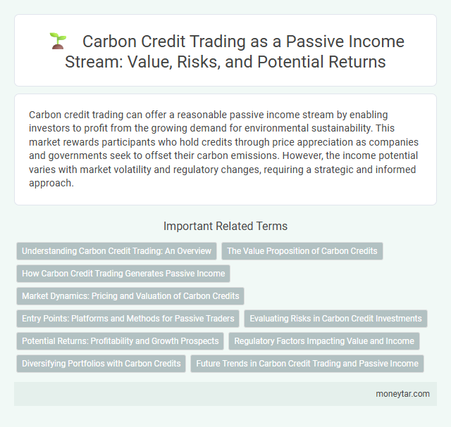Carbon Credit Trading as a Passive Income Stream: Value, Risks, and Potential Returns