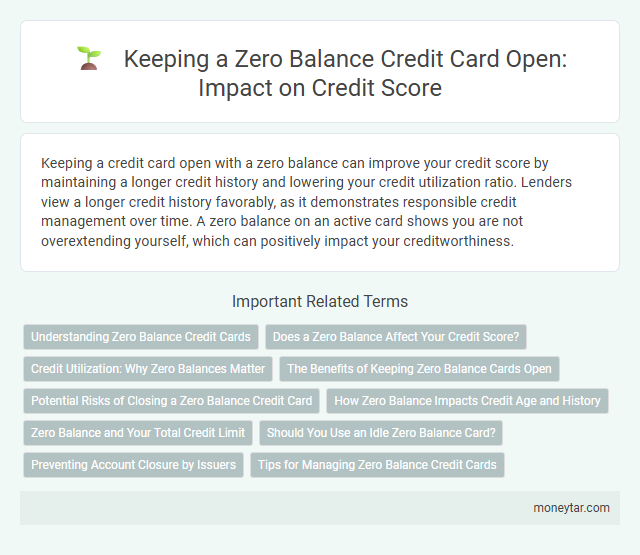 Keeping a Zero Balance Credit Card Open: Impact on Credit Score