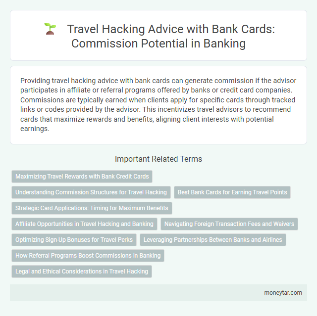 Travel Hacking Advice with Bank Cards: Commission Potential in Banking