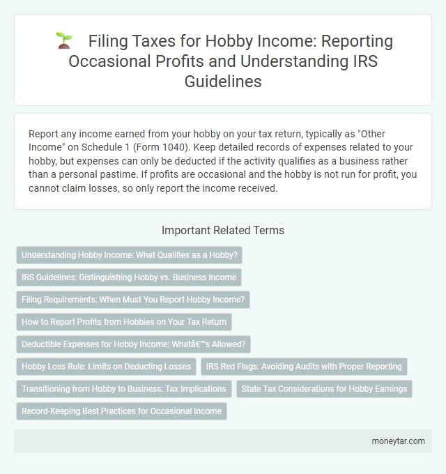 Filing Taxes for Hobby Income: Reporting Occasional Profits and Understanding IRS Guidelines