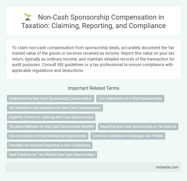 Non-Cash Sponsorship Compensation in Taxation: Claiming, Reporting, and Compliance
