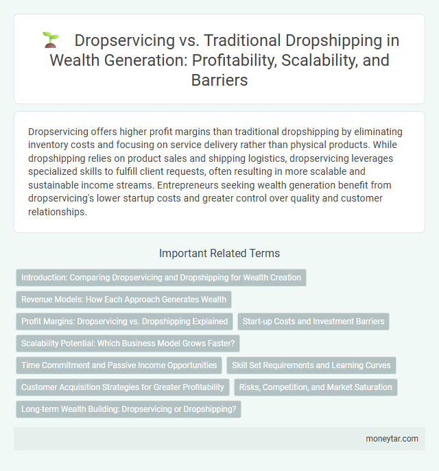 Dropservicing vs. Traditional Dropshipping in Wealth Generation: Profitability, Scalability, and Barriers