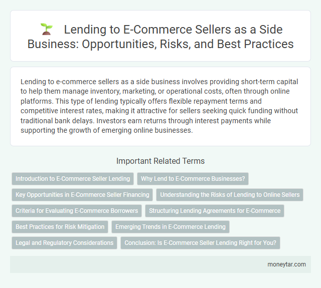 Lending to E-Commerce Sellers as a Side Business: Opportunities, Risks, and Best Practices
