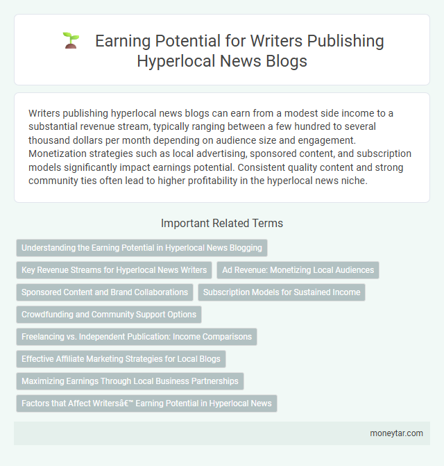 Earning Potential for Writers Publishing Hyperlocal News Blogs