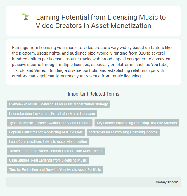 Earning Potential from Licensing Music to Video Creators in Asset Monetization