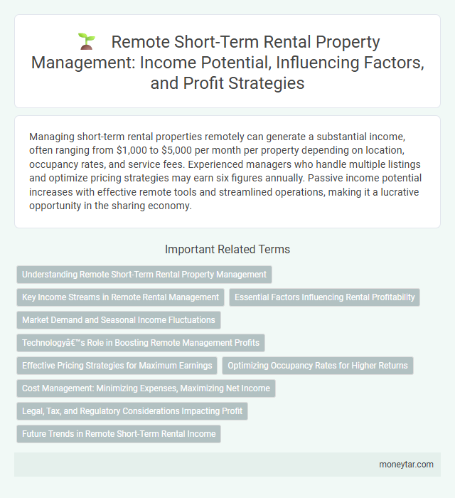 Remote Short-Term Rental Property Management: Income Potential, Influencing Factors, and Profit Strategies