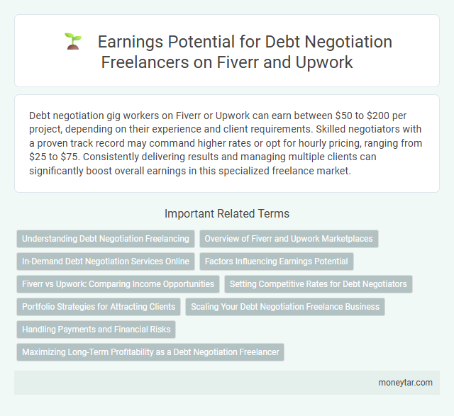 Earnings Potential for Debt Negotiation Freelancers on Fiverr and Upwork