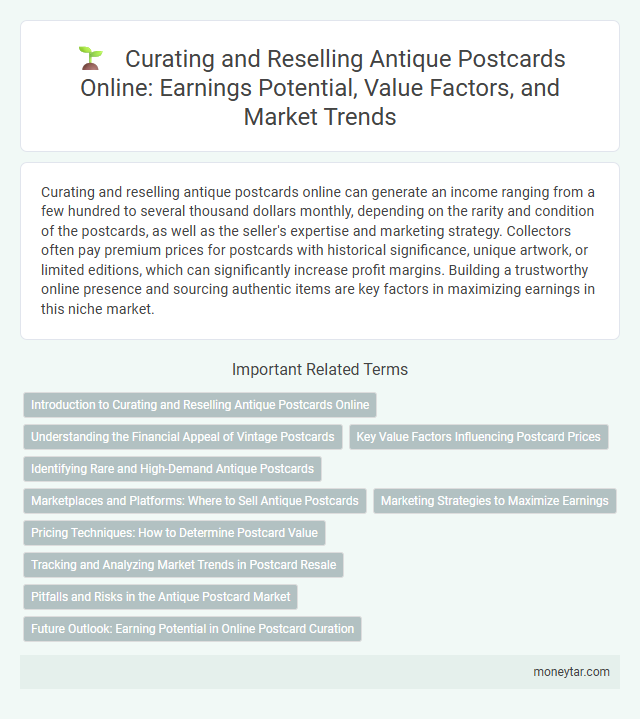 Curating and Reselling Antique Postcards Online: Earnings Potential, Value Factors, and Market Trends