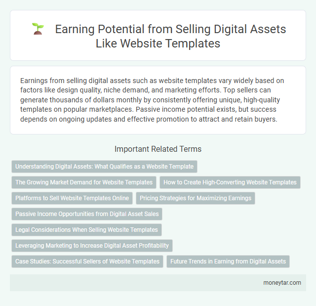 Earning Potential from Selling Digital Assets Like Website Templates