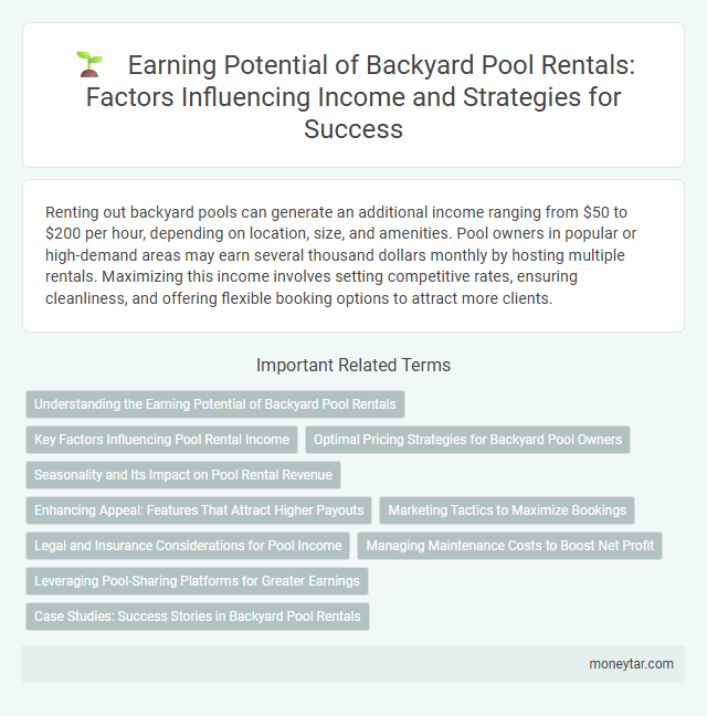 Earning Potential of Backyard Pool Rentals: Factors Influencing Income and Strategies for Success