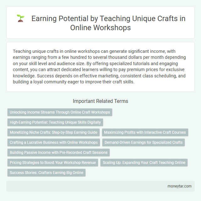 Earning Potential by Teaching Unique Crafts in Online Workshops