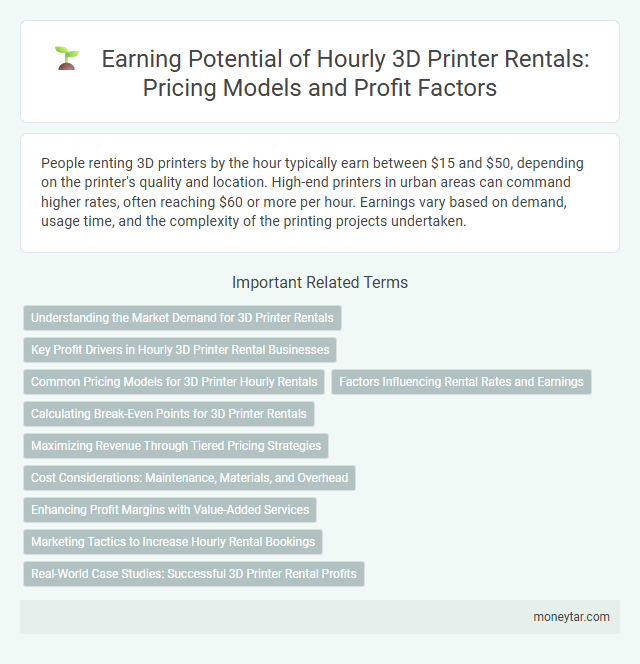 Earning Potential of Hourly 3D Printer Rentals: Pricing Models and Profit Factors