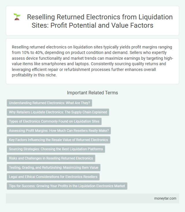 Reselling Returned Electronics from Liquidation Sites: Profit Potential and Value Factors