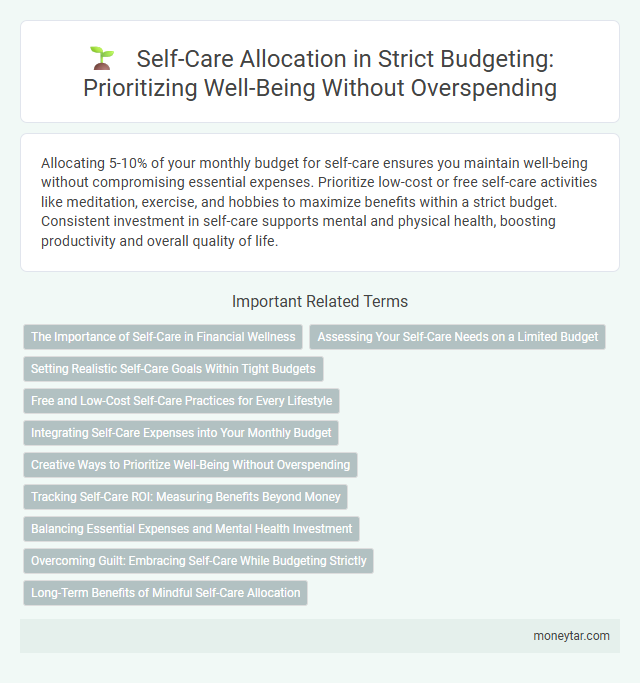 Self-Care Allocation in Strict Budgeting: Prioritizing Well-Being Without Overspending