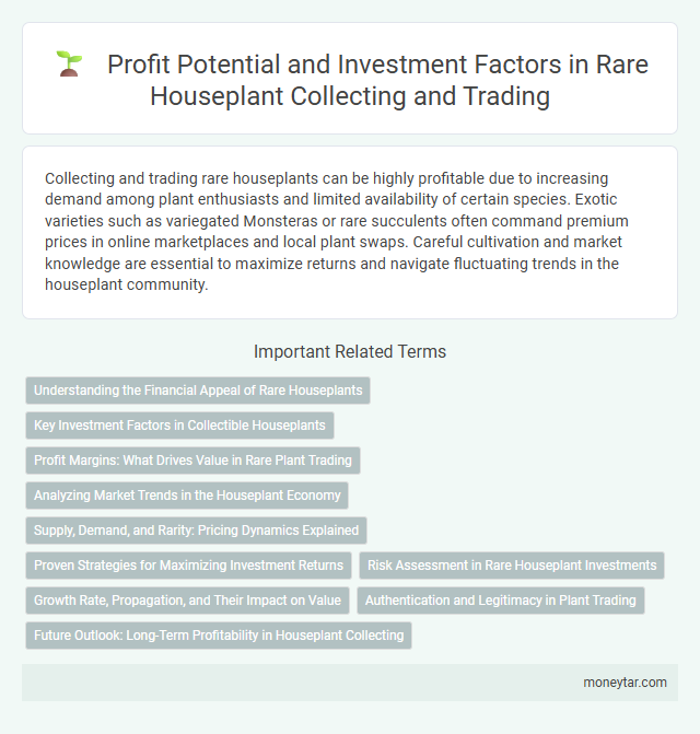 Profit Potential and Investment Factors in Rare Houseplant Collecting and Trading