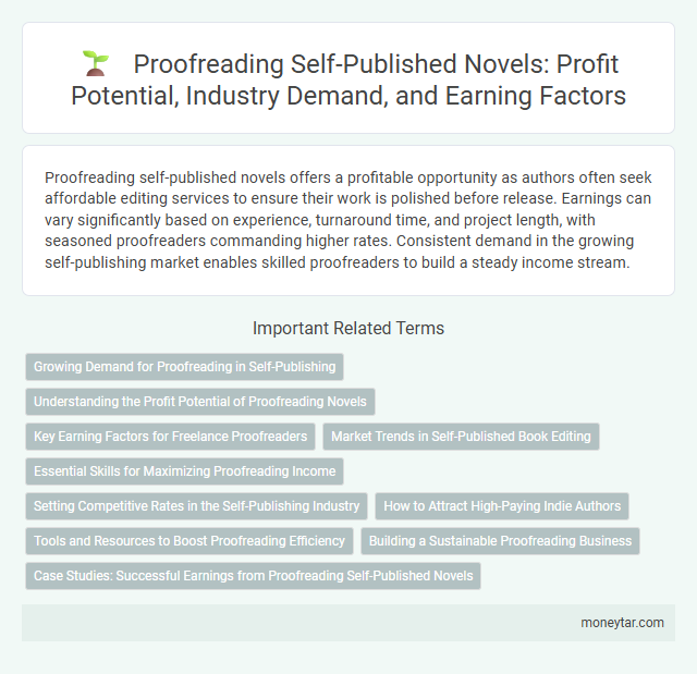 Proofreading Self-Published Novels: Profit Potential, Industry Demand, and Earning Factors