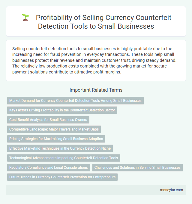 Profitability of Selling Currency Counterfeit Detection Tools to Small Businesses