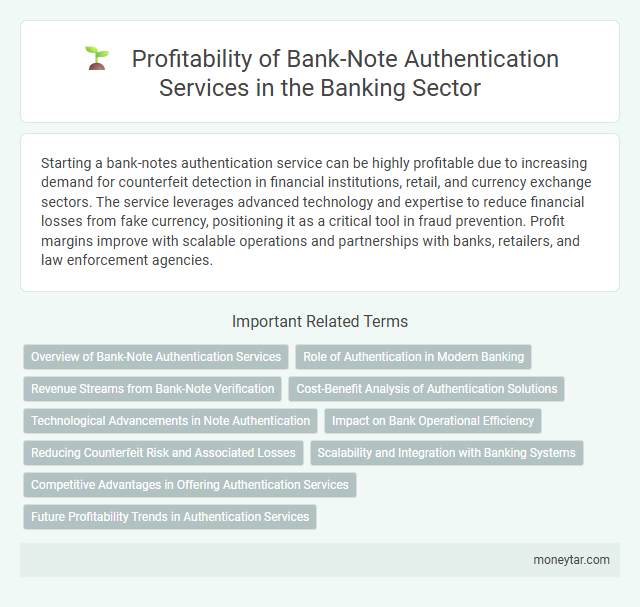 Profitability of Bank-Note Authentication Services in the Banking Sector
