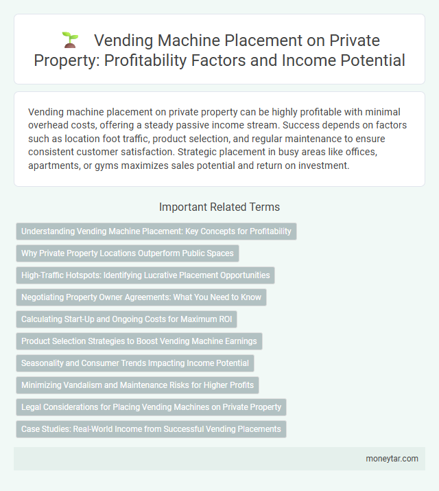 Vending Machine Placement on Private Property: Profitability Factors and Income Potential