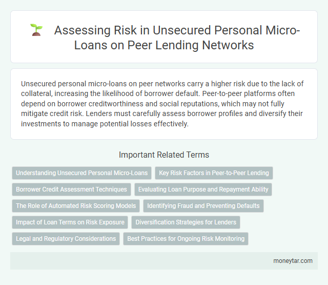 Assessing Risk in Unsecured Personal Micro-Loans on Peer Lending Networks