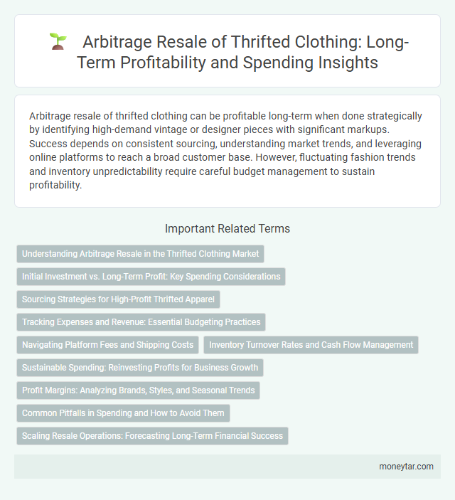 Arbitrage Resale of Thrifted Clothing: Long-Term Profitability and Spending Insights