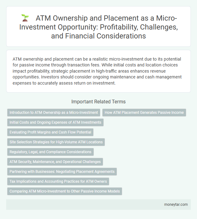 ATM Ownership and Placement as a Micro-Investment Opportunity: Profitability, Challenges, and Financial Considerations