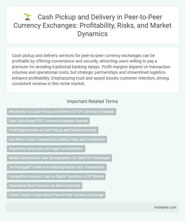 Cash Pickup and Delivery in Peer-to-Peer Currency Exchanges: Profitability, Risks, and Market Dynamics