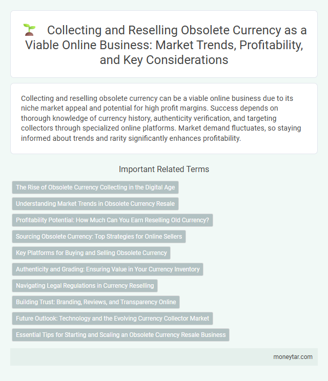 Collecting and Reselling Obsolete Currency as a Viable Online Business: Market Trends, Profitability, and Key Considerations