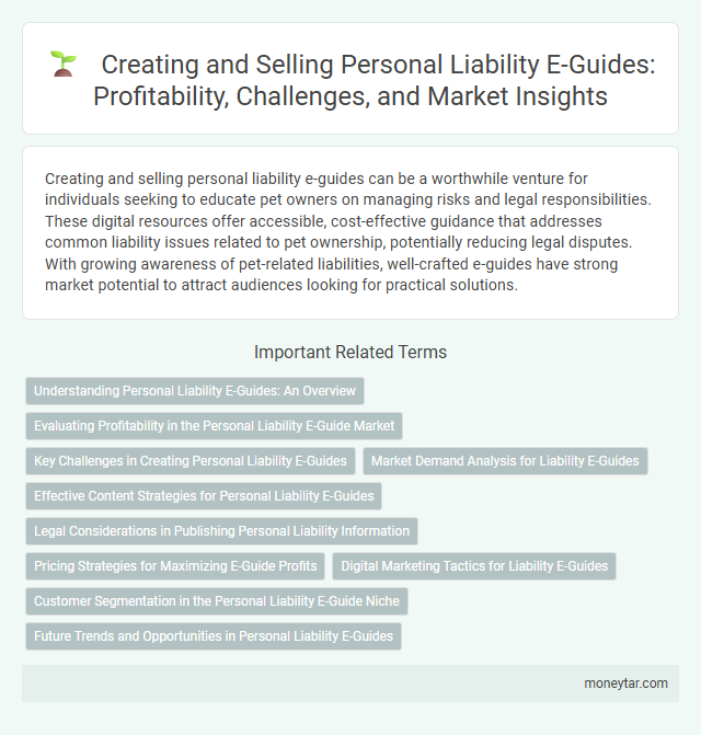 Creating and Selling Personal Liability E-Guides: Profitability, Challenges, and Market Insights