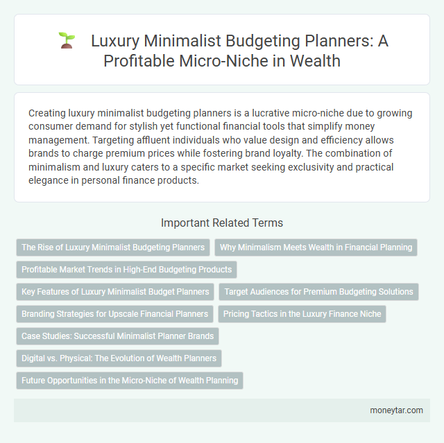 Luxury Minimalist Budgeting Planners: A Profitable Micro-Niche in Wealth