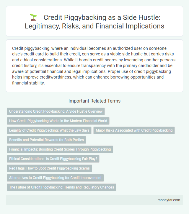 Credit Piggybacking as a Side Hustle: Legitimacy, Risks, and Financial Implications