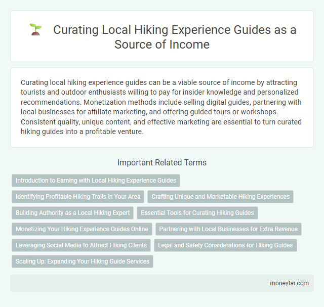 Curating Local Hiking Experience Guides as a Source of Income