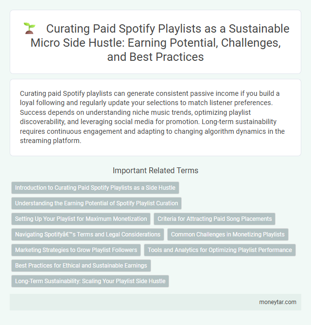 Curating Paid Spotify Playlists as a Sustainable Micro Side Hustle: Earning Potential, Challenges, and Best Practices