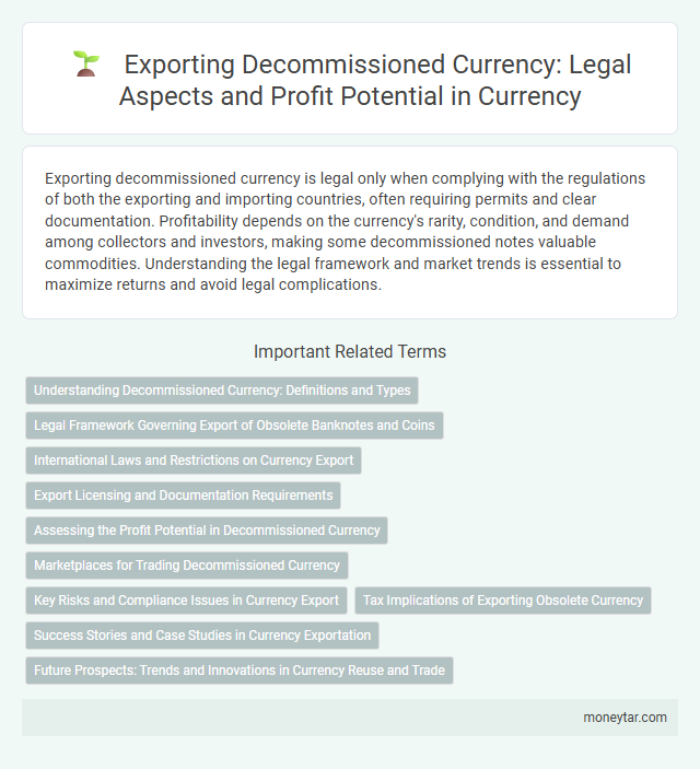 Exporting Decommissioned Currency: Legal Aspects and Profit Potential in Currency