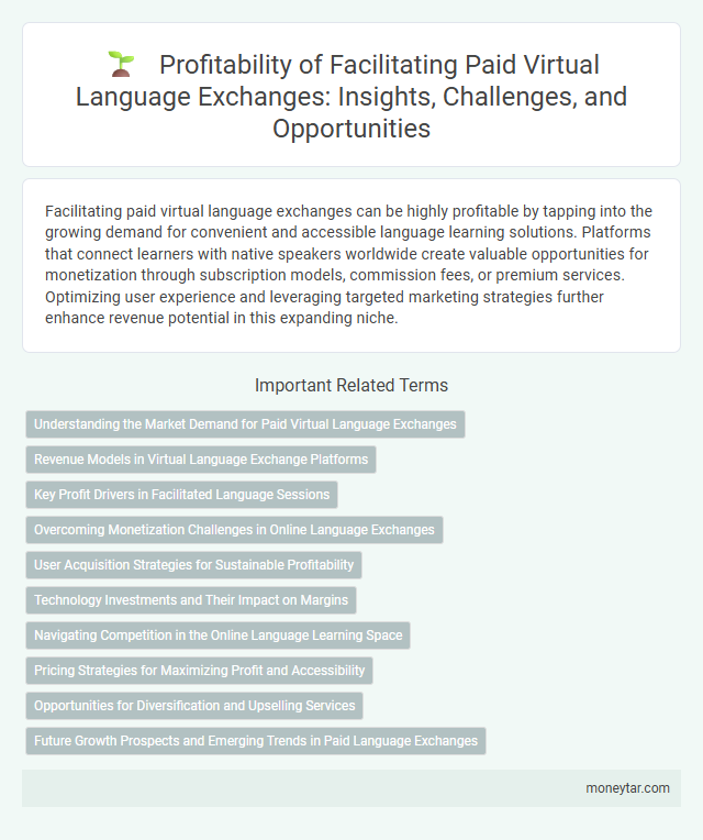 Profitability of Facilitating Paid Virtual Language Exchanges: Insights, Challenges, and Opportunities
