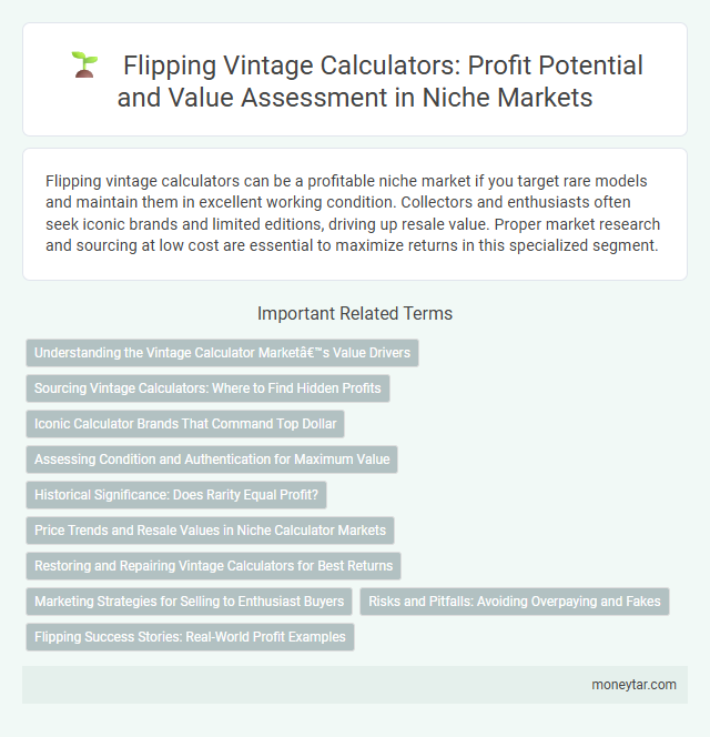Flipping Vintage Calculators: Profit Potential and Value Assessment in Niche Markets