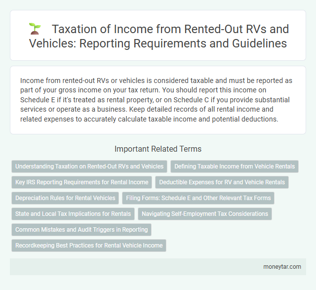 Taxation of Income from Rented-Out RVs and Vehicles: Reporting Requirements and Guidelines